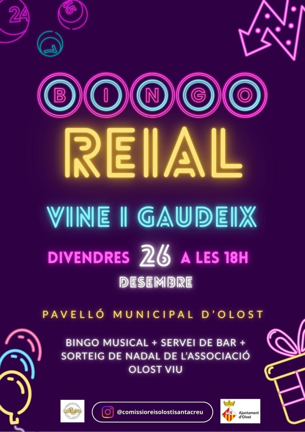 Bingo Reial al pavelló municipal d'Olost